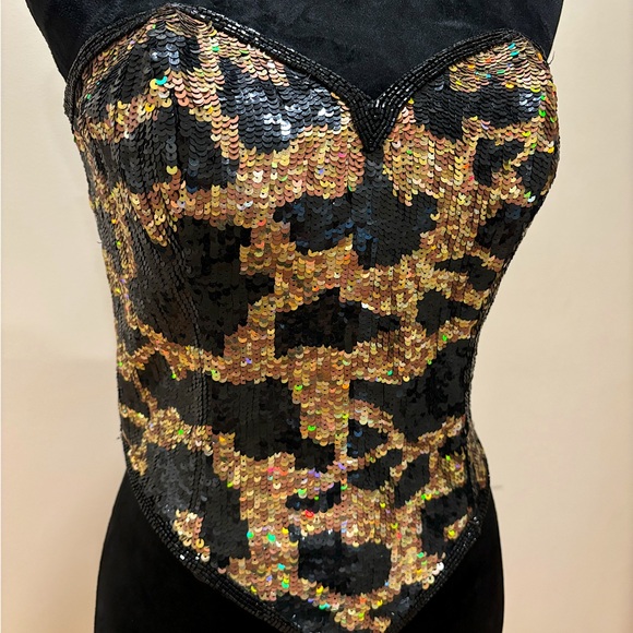 Liz Sheldon Tops - Liz Sheldon - Vintage Leopard Print Inspired Corset